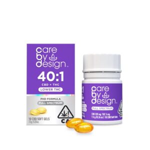 Care By Design | 40:1 Full Spectrum CBD Soft Gels 5mg THC 10ct