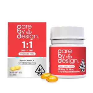 Care By Design | 1:1 Full Spectrum CBD Soft Gels 300mg THC 30ct