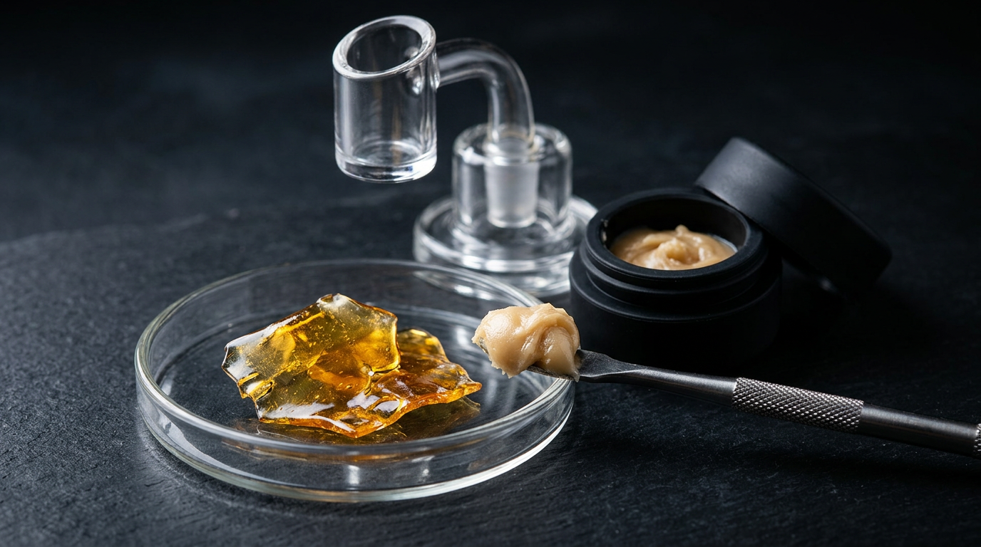 Cannabis Shatter and Wax Concentrates